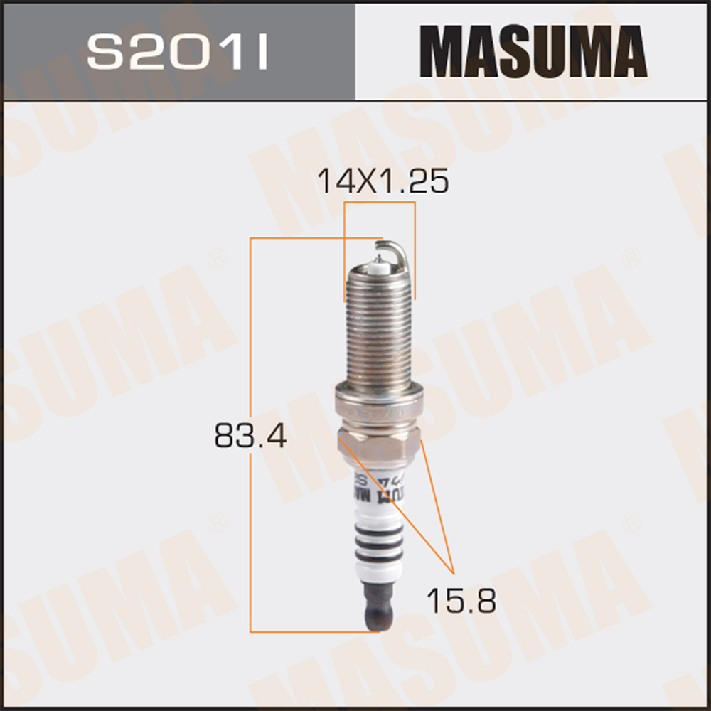 Свеча зажигания Masuma S201I Iridium (IKH20; ILFR6C11, LFR5BP-11, LFR6AIX-11, LFR6AP-11)