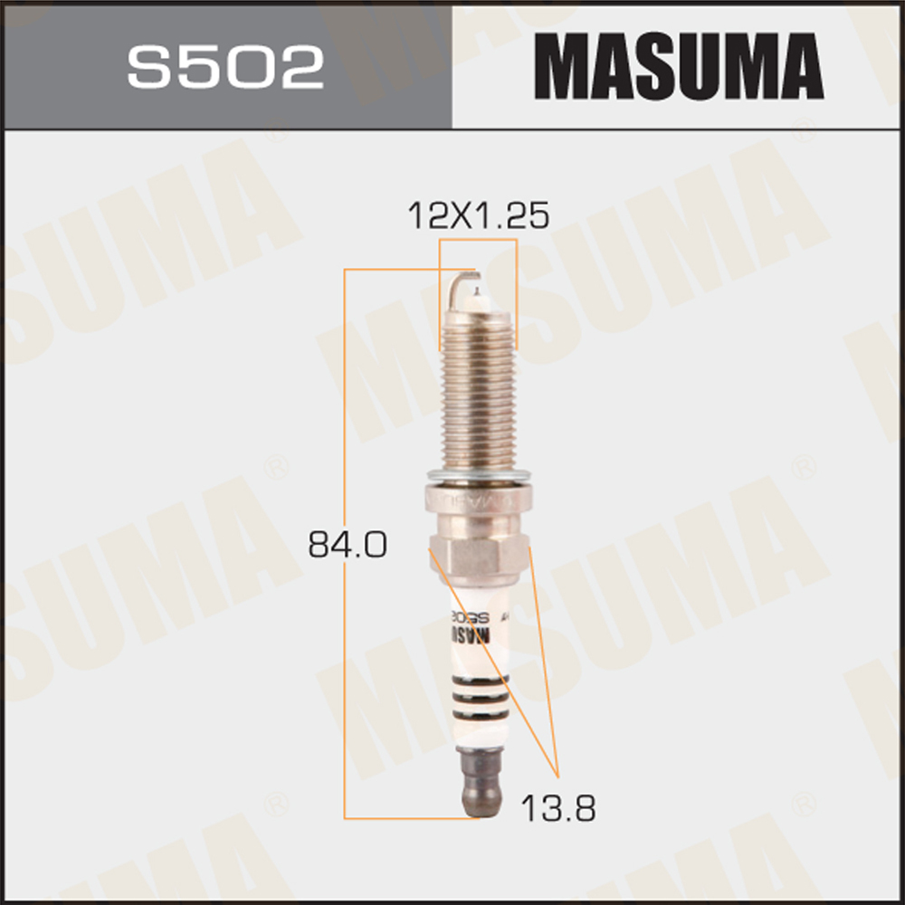 Свеча зажигания Masuma S502IP Iridium + Platinum (ILKAR7-B11, SC20HR11, SC16HR11) Toyota Corolla