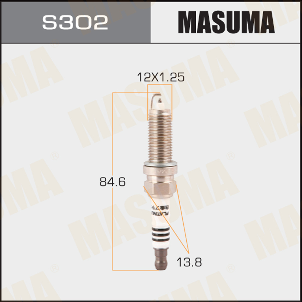 Свеча зажигания Masuma S302P Platinum (IXEH22-TT, LZKAR6AP-11)