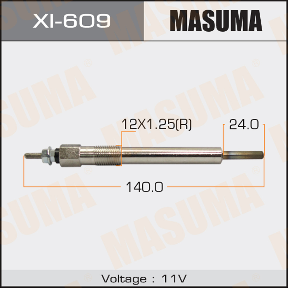 Свеча накала Masuma Isuzu (4JA1, 41B1)