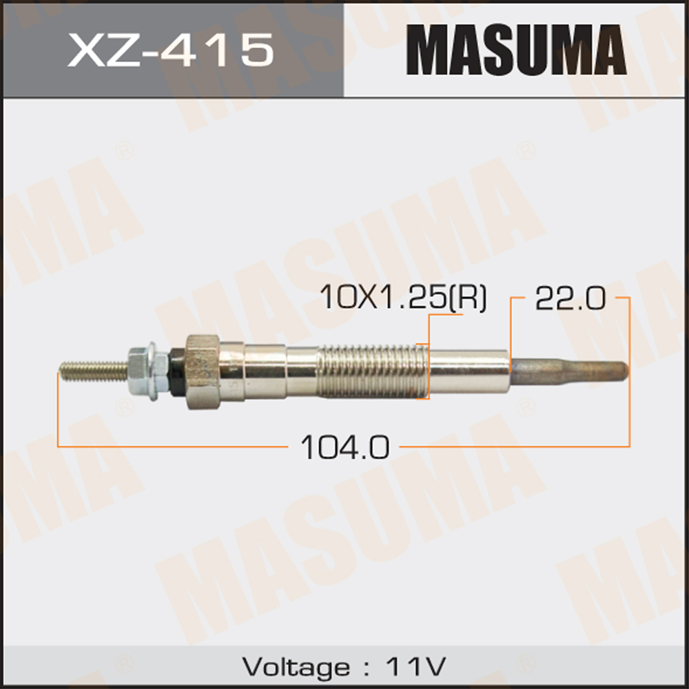 Свеча накала Masuma Mazda (WL, RF); Ford Ranger -06; Kia Sportage 94-04