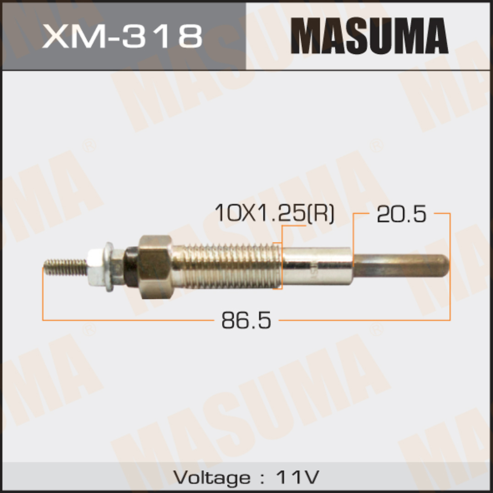 Свеча накала Masuma Mitsubishi (4D56) Delica; Hyundai; Kia