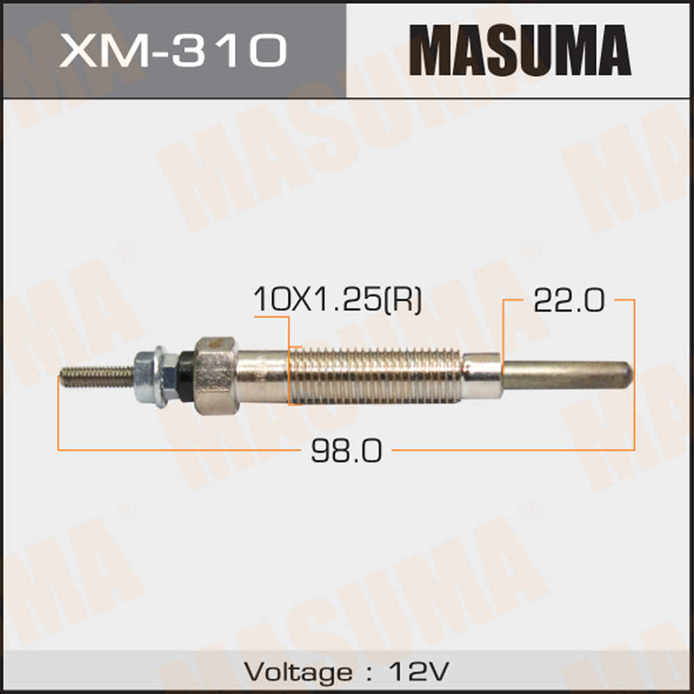Свеча накала Masuma Mitsubishi (4D56); Nissan; Hyundai