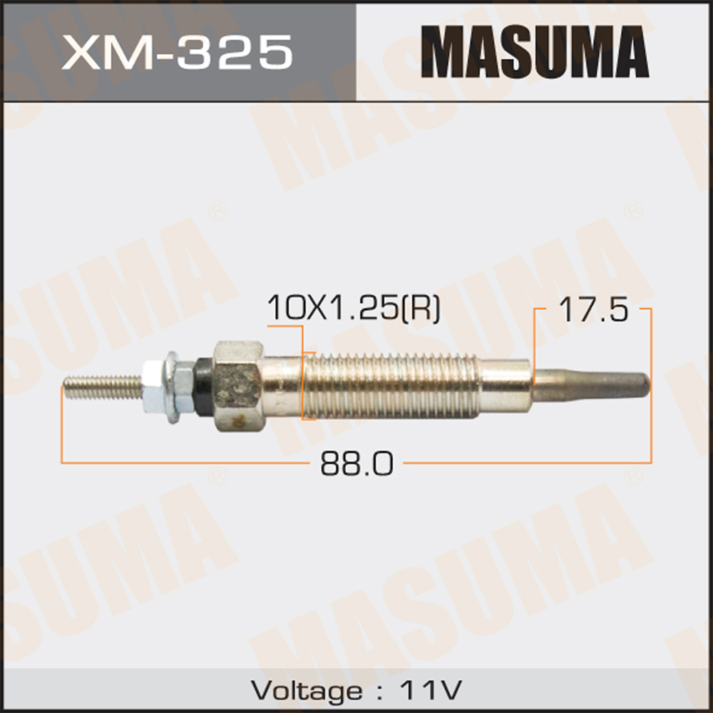 Свеча накала Masuma Mitsubishi (4D56T) Pajero; Hyundai H-1, Starex