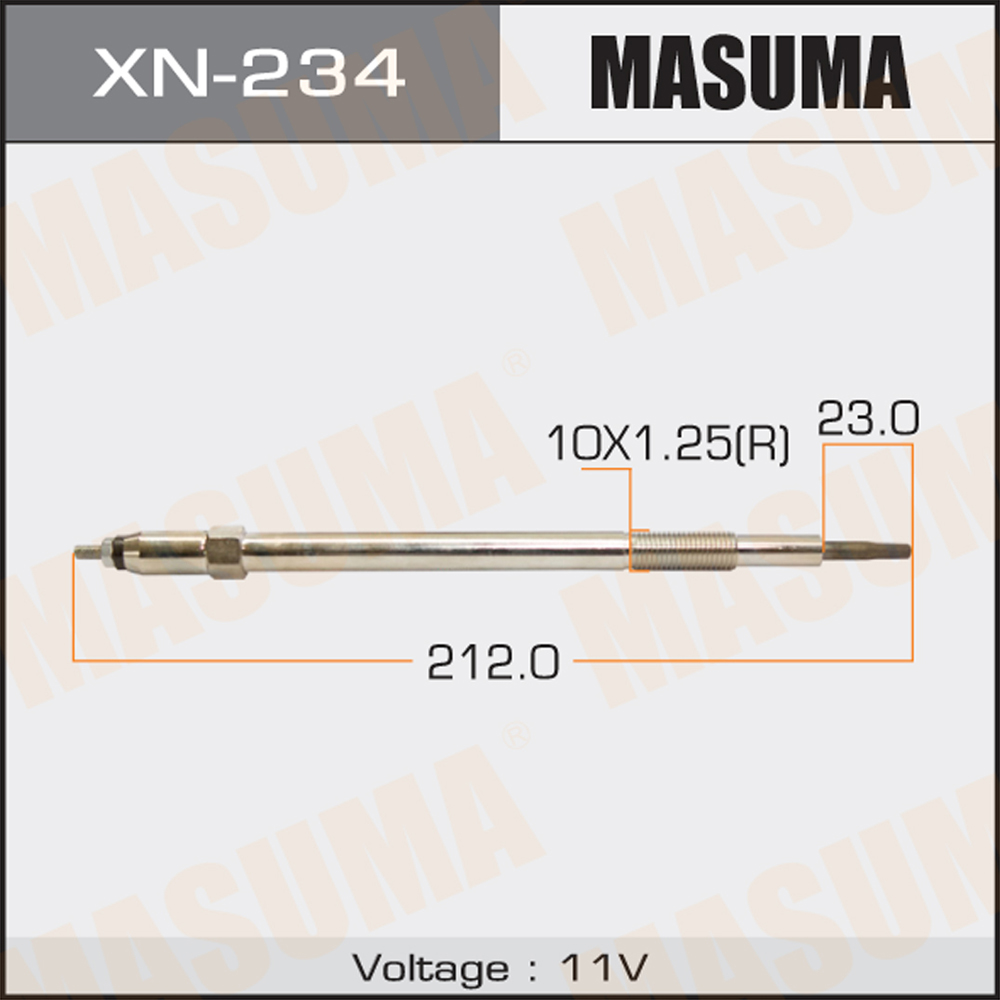 Свеча накала Masuma Nissan (ZD30DDT) Paprol 97-; Renault Trucks Mascott 99-13