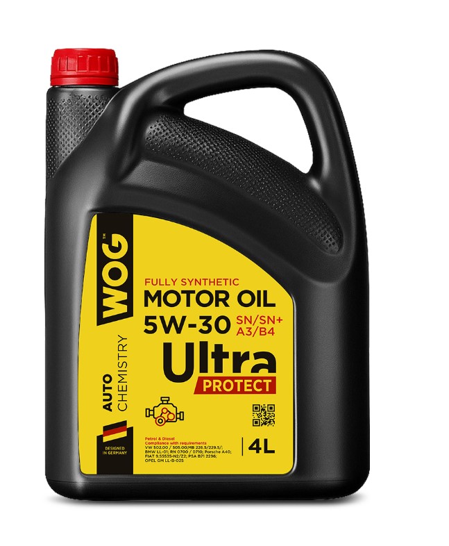 Масло моторное WOG 5W-30 Ultra Protect SN/SN + A3/B4 синтетическое 4 л