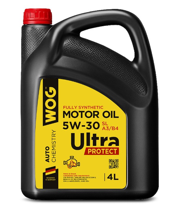 Масло моторное WOG 5W-30 Ultra Protect SL A3/B4 синтетическое 4 л