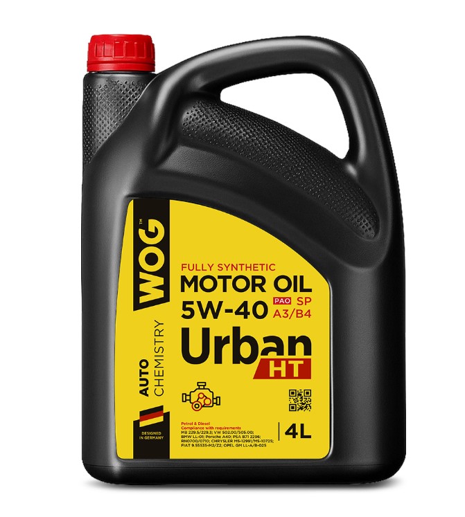 Масло моторное WOG 5W-40 Urban HT PAO SP A3/B4 синтетическое 4 л