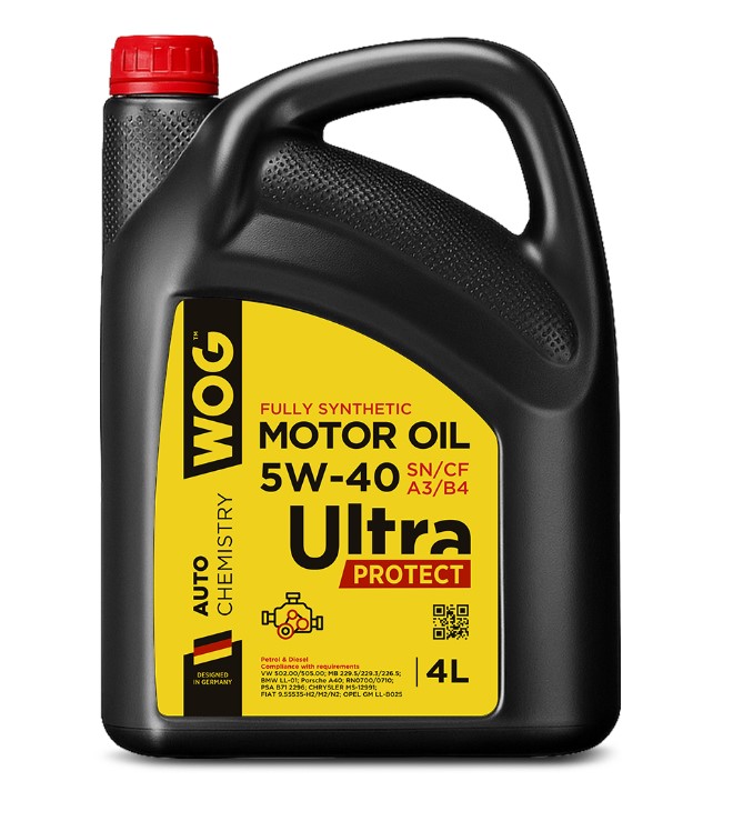 Масло моторное WOG 5W-40 Ultra Protect SN/CF A3/B4 синтетическое 4 л