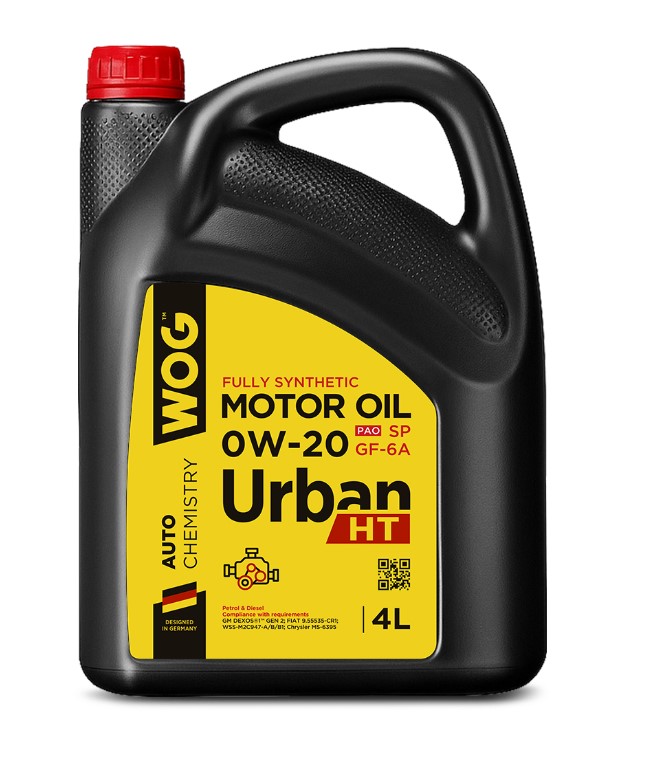 Масло моторное WOG 0W-20 UrbanHT PAO SP GF-6A синтетическое 4 л