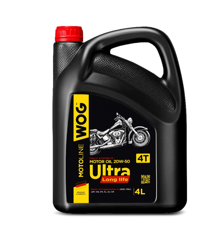 Масло моторное WOG 20W-50 MOTO Ultra Long Life 4T 4 л