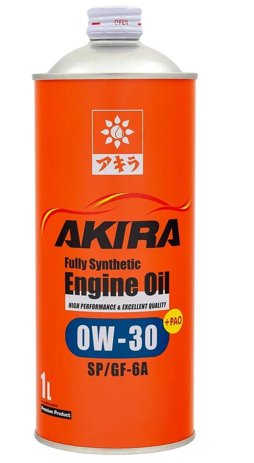 Масло моторное AKIRA 0W-30 Engine Fully Synthetic синтетическое SP/GF-6 1л