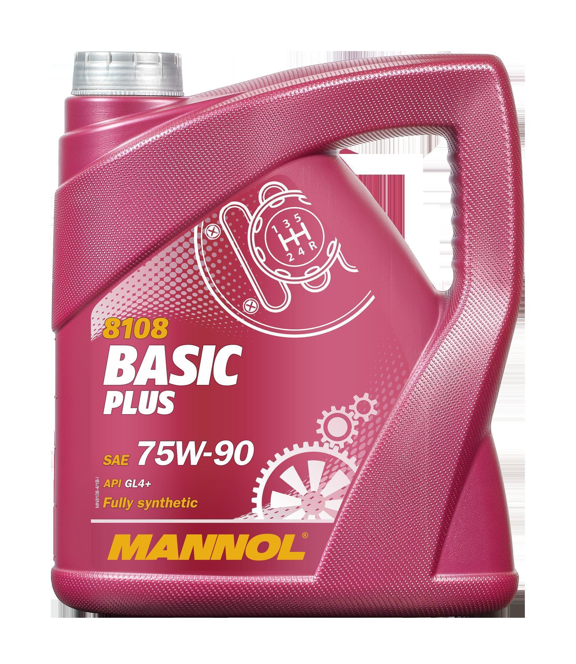 Масло трансмиссионное Mannol 75W-90 Basic Plus GL4 синтетическое 4л / 75W90