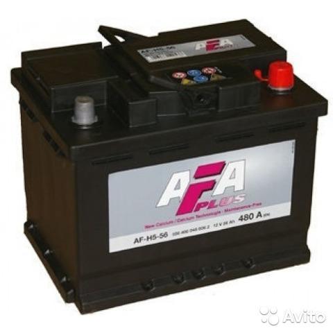 Аккумулятор AFA PLUS 56 А/ч о.п ток 480 242 х 175 х 190