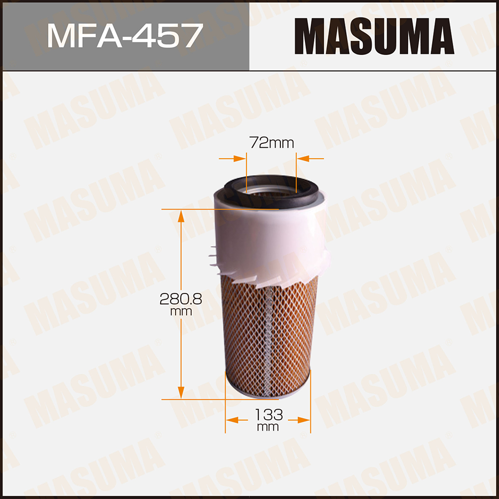 Фильтр воздушный Hyundai Porter 96-; Mitsubishi Delica 86-99 (с лопастями) Masuma
