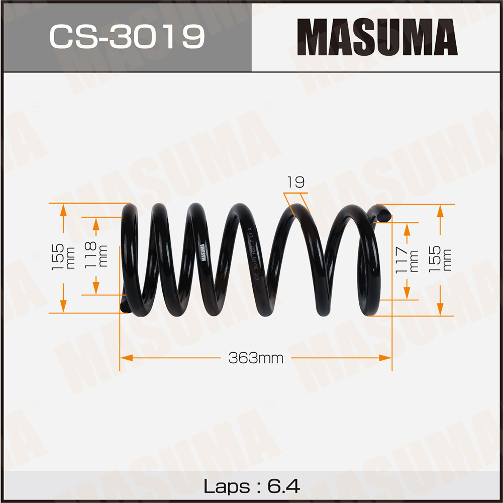 Пружина подвески Mitsubishi PAJERO / V98W задняя Masuma