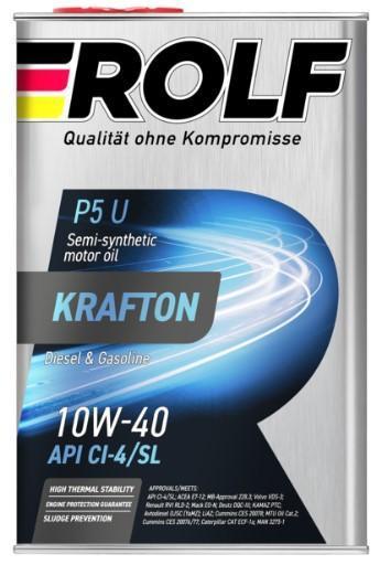 Масло моторное Rolf Krafton P5 U 10W-40 API CI-4/SL п/синтетич 4л / 10W40