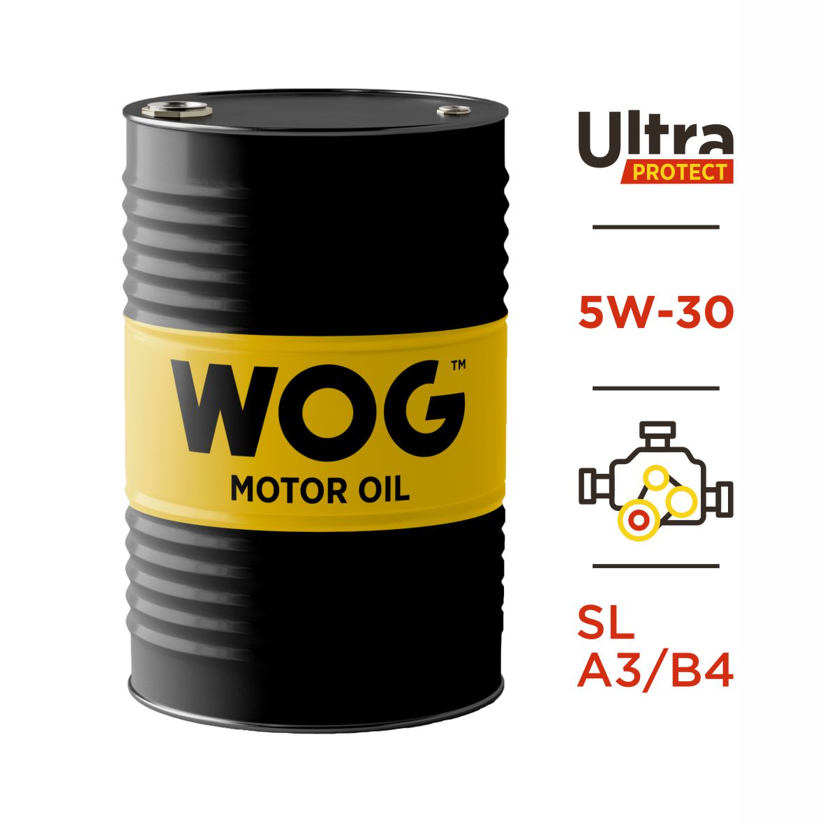 Масло WOG 5/30 Ultra Protect SL A3/B4 синтетическое 208 л