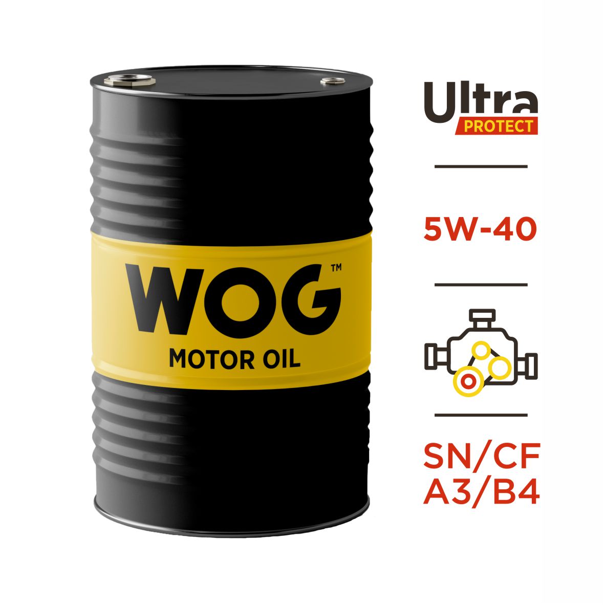 Масло WOG 5/40 Ultra Protect SN/CF A3/B4 синтетическое 208 л