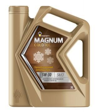 Масло моторное РосНефть 5W-30 Magnum Coldtec SN/CF синтетическое 4л / 5W30