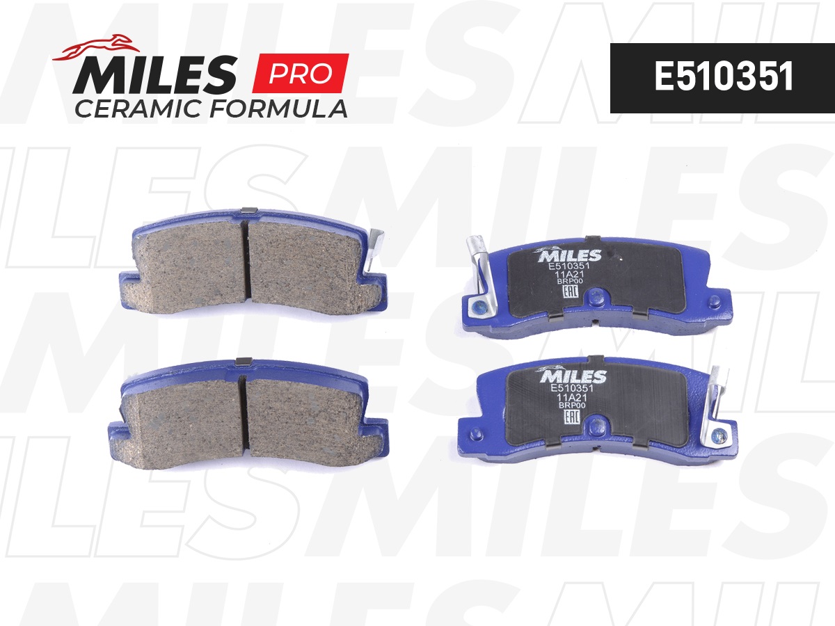 Колодки тормозные MILES E5 Ceramic TOYOTA AVENSIS/CAMRY/CARINA/CELICA/COROLLA 86-03 задние