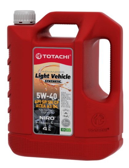 Масло моторное TOTACHI 5W-40 NIRO LV SYNTHETIC A3/B4 SN/CF синтетическое 4л