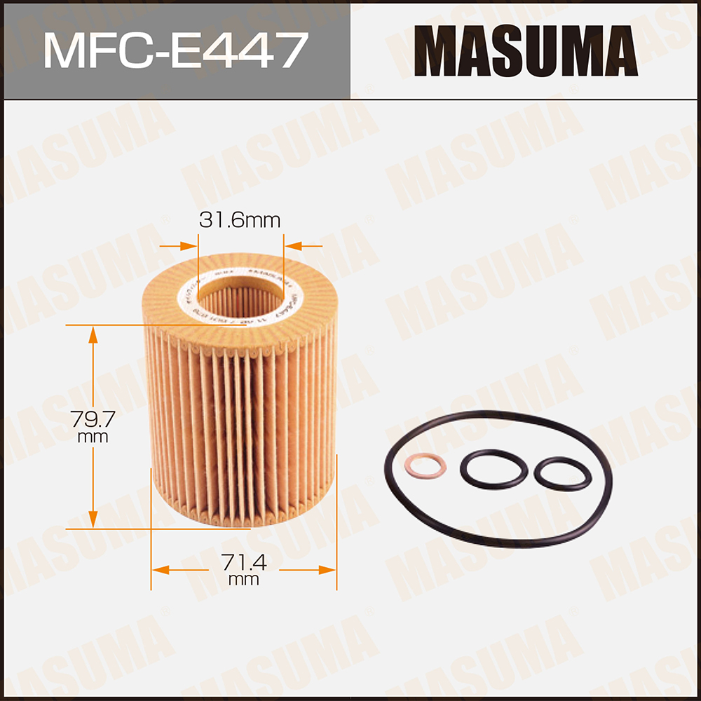 Фильтр масляный BMW 1 (E81,E82) 04-12, 3 (E46, E90) 01-, 5 (E60) 07-, X1 (E84), X3 (E83) Masuma