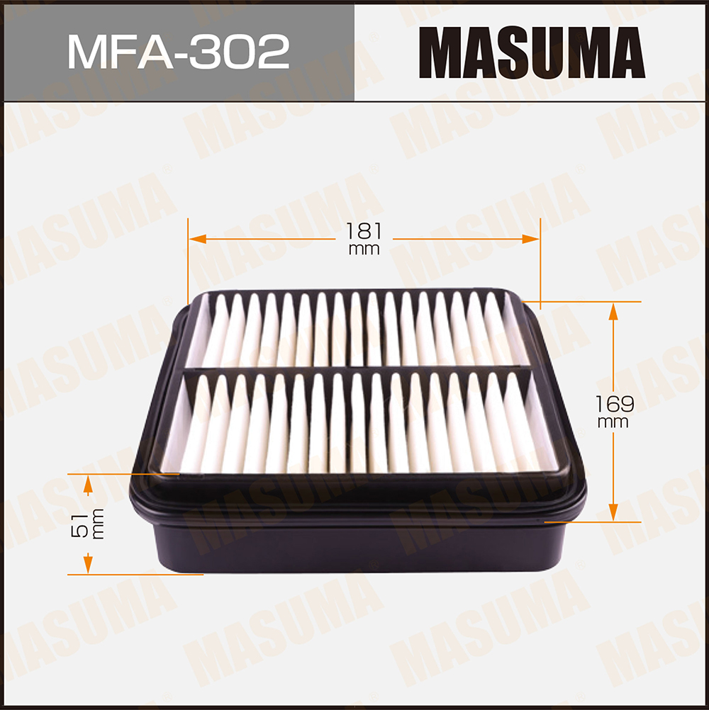 Фильтр воздушный Toyota Starlet 89-99, Raum 97-03 Masuma