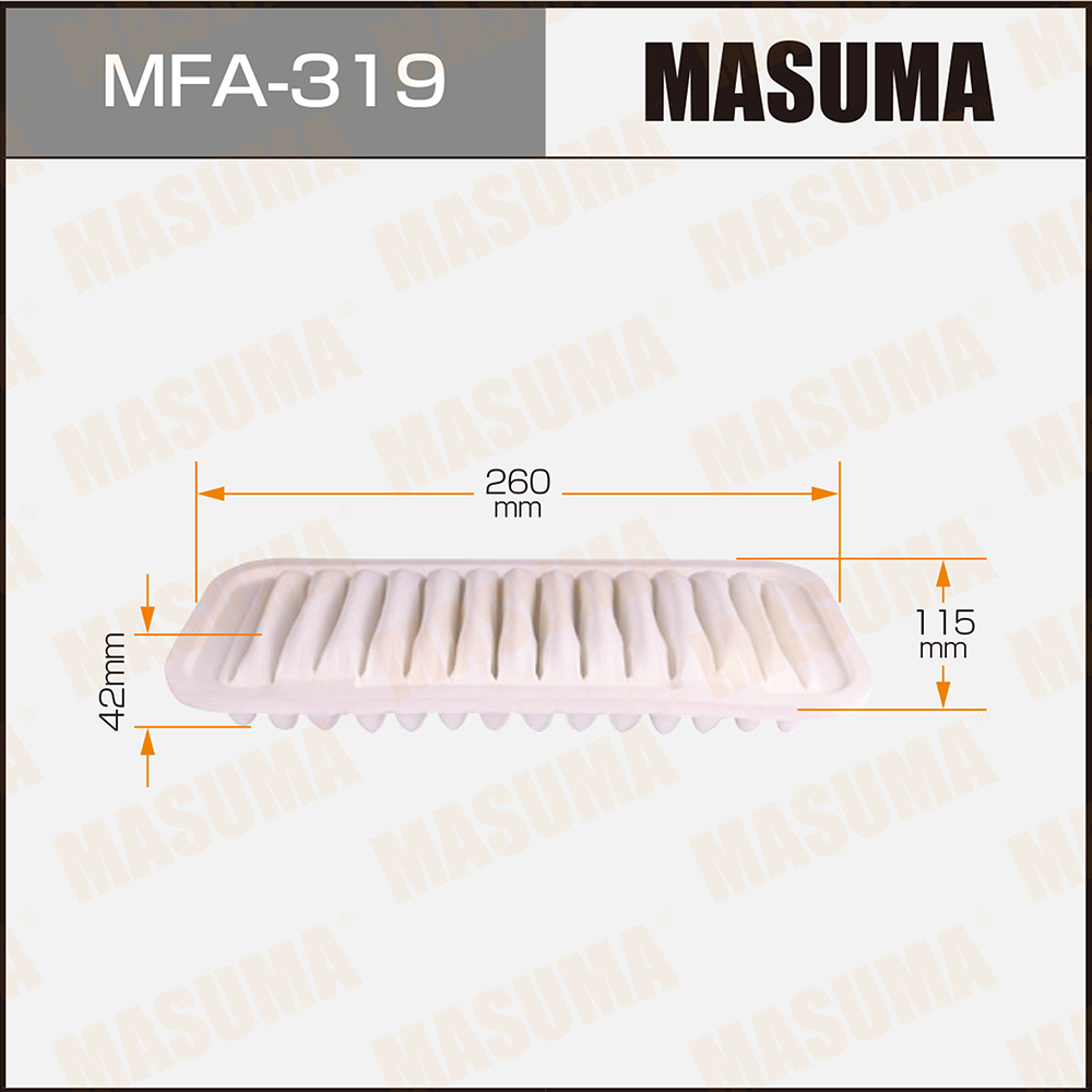 Фильтр воздушный Toyota Yaris, Vitz (CP10, P9, P13) 99- (1.0 1KRFE, 1SZFE) Masuma