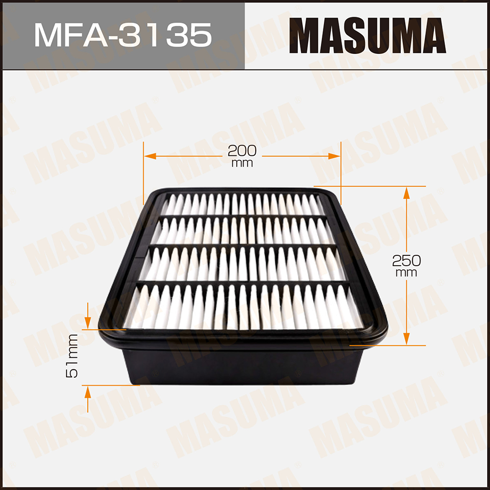 Фильтр воздушный Mazda BT-50 06-, CX-5 2.2D 12-17; Mitsubishi Galant 96-04; Ford Ranger 99-07 Masuma