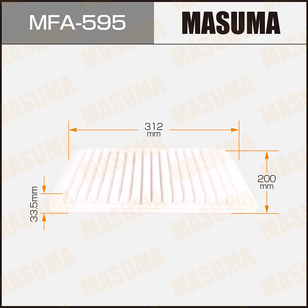 Фильтр воздушный Mazda 3 (BK. BL) 03-13, 2 (DE) 07-14 (1.3-1.6) Masuma MFA595