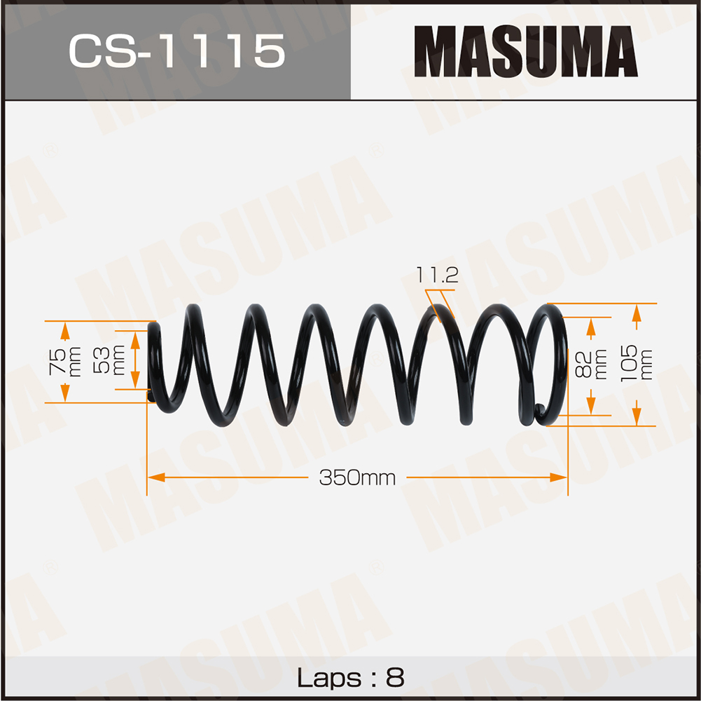 Пружина подвески Toyota COROLLA / ZZE122 задняя Masuma