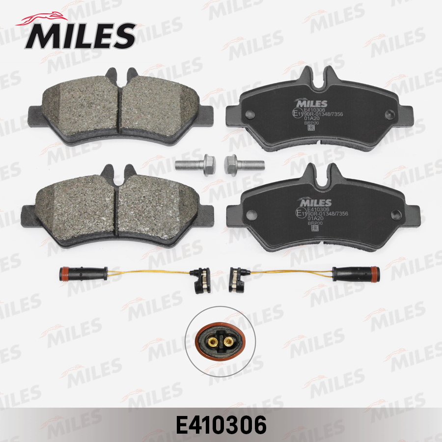 Колодки тормозные MB Sprinter 209-524 06-; VW Crafter 30-35/30-50 06 Low-metallic Miles