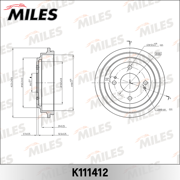Барабан тормозной Honda Fit, Jazz Miles