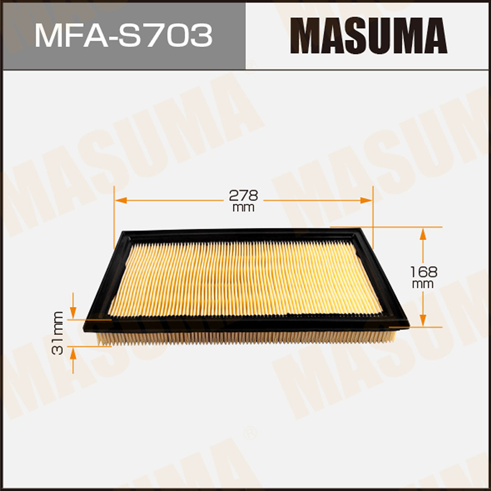 Фильтр воздушный Suzuki SX4 09-, Vitara II 13- Masuma