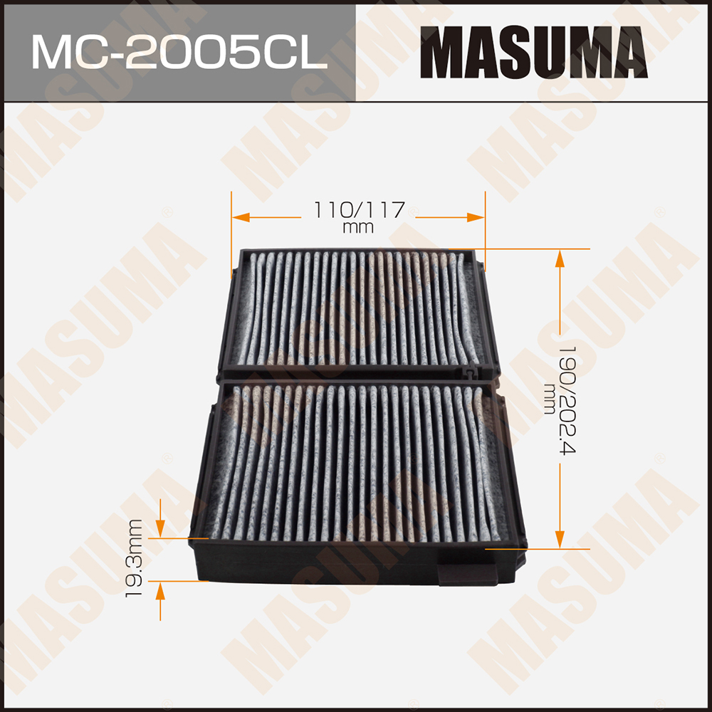 Фильтр салона Toyota Chaser, Cresta, Crown, Mark II 92-01, Aristo 91-97 угольный Masuma