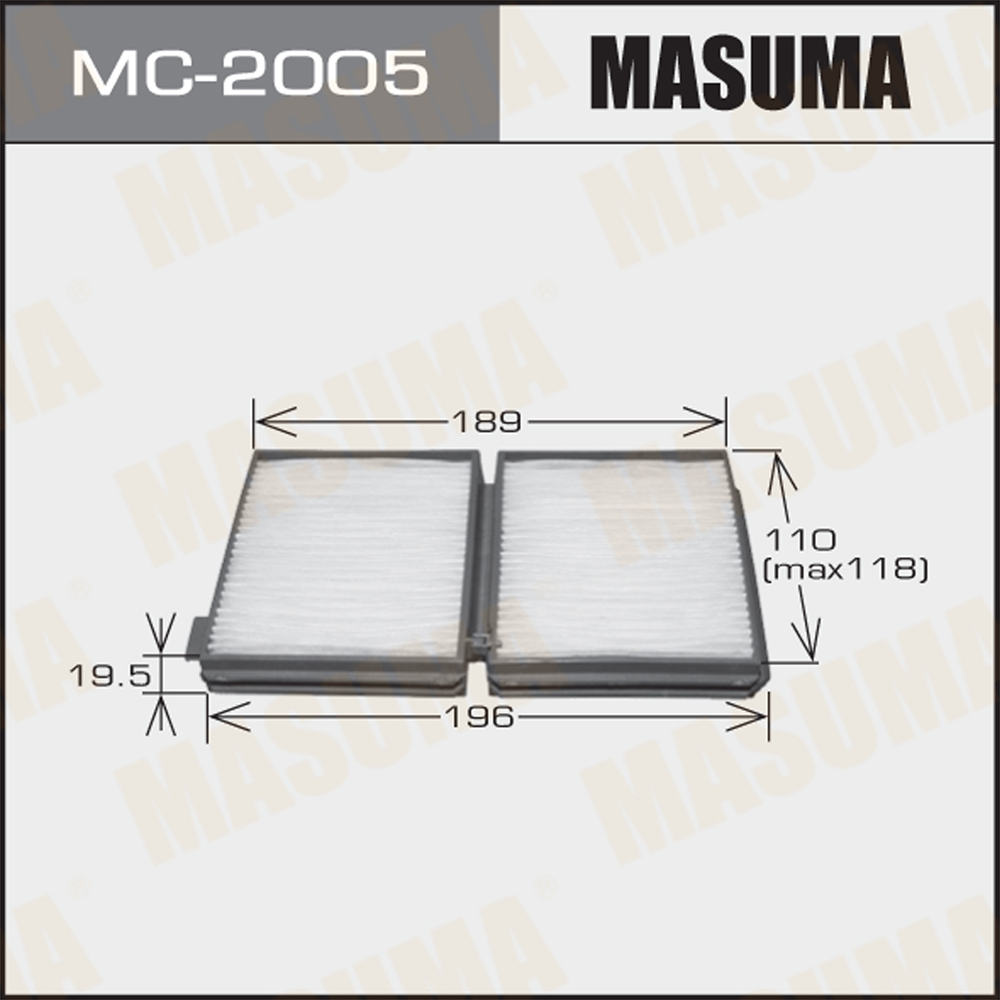 Фильтр салона Toyota Chaser, Cresta, Crown Mark II 92-01, Aristo 91-97 Masuma