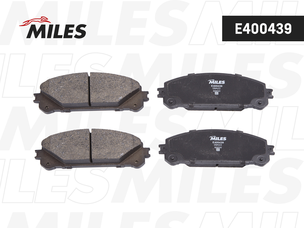 Колодки тормозные Toyota Highlander 07-; Lexus NX 14-; RX 08- передние Miles Low-metallic