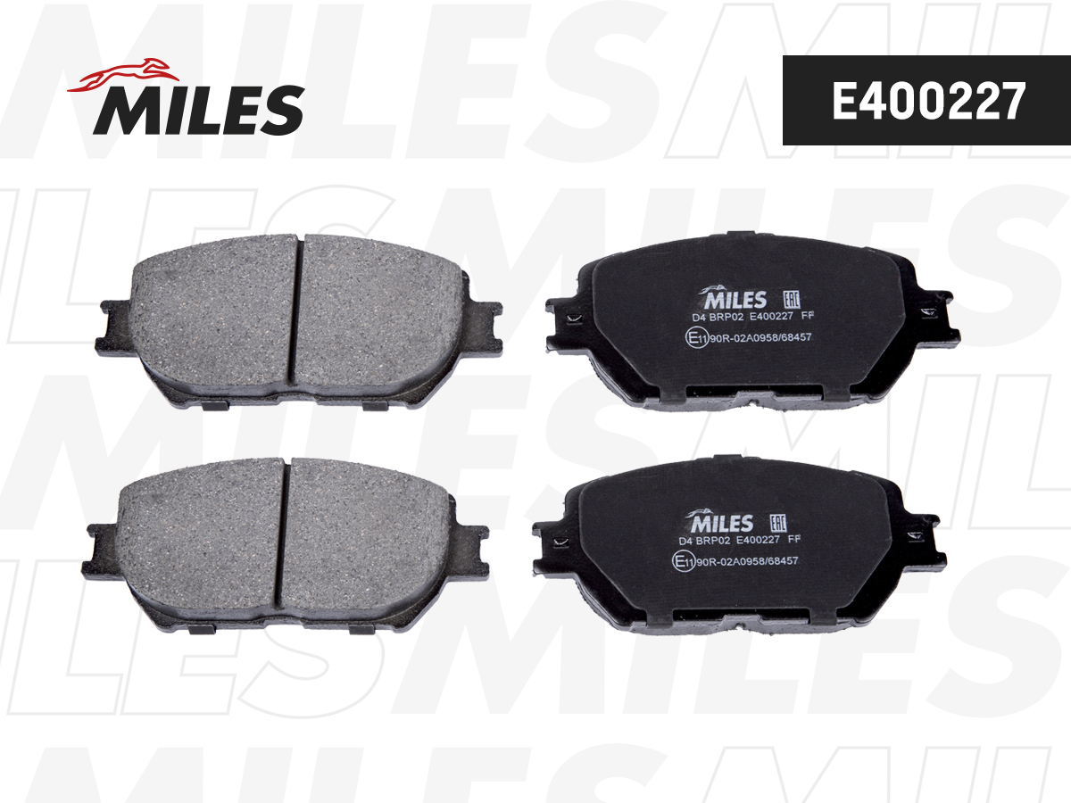 Колодки тормозные Toyota Camry (_V30_) 2.4/3.0 01-04 передние Low-metallic Miles