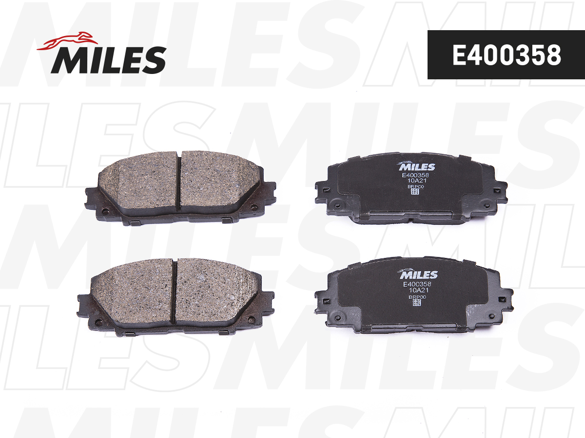 Колодки тормозные Toyota Yaris/Vitz (P9, P13) 05-; Prius 09- передние Miles Low-metallic