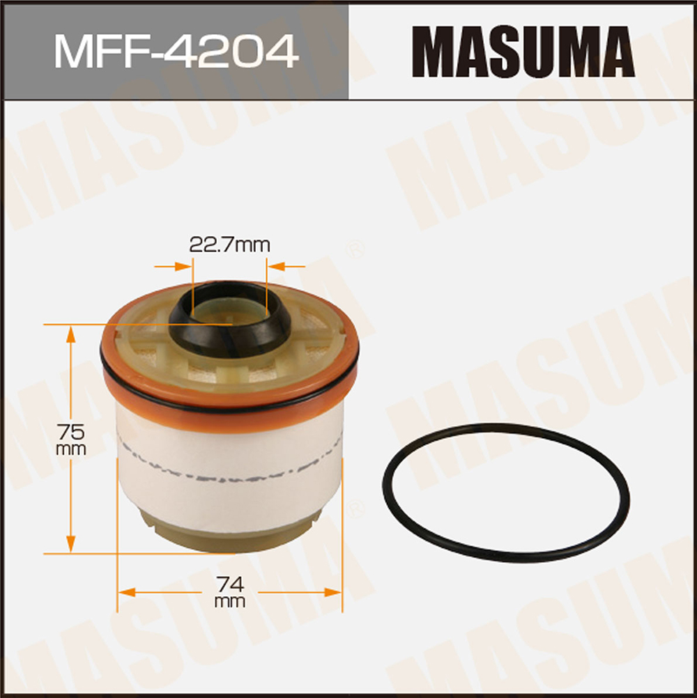 Фильтр топливный Toyota Hilux 11-, Fortuner 09-; Mitsubishi L200 14- элемент Masuma