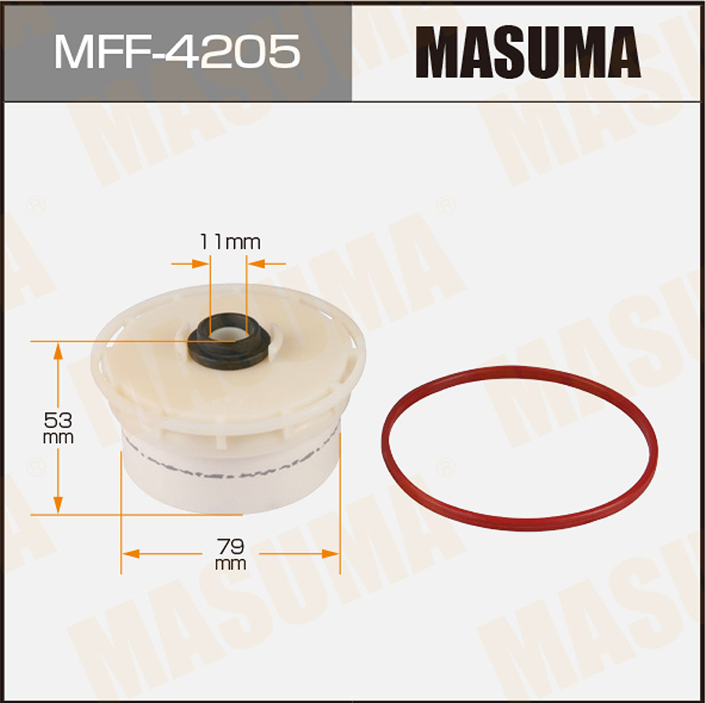Фильтр топливный Toyota Land Cruiser (J200) 07-; Lexus LX450D 15- (1VD-FTV,1H-Z) элемент Masuma
