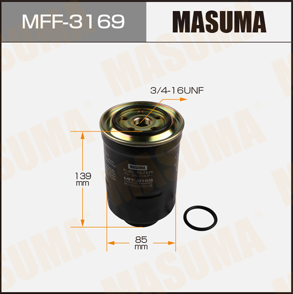 Фильтр топливный Mitsubishi L200 08-, Pajero 08-; Toyta Land Cruiser Prado 90-07 (Diesel) Masuma