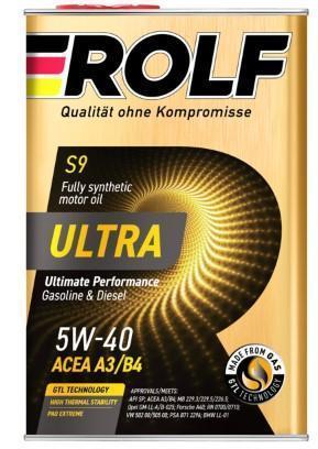 Масло моторное Rolf Ultra 5W-40 SP/CF ACEA A3/B4 синтетическое (металл) 4л / 5W40