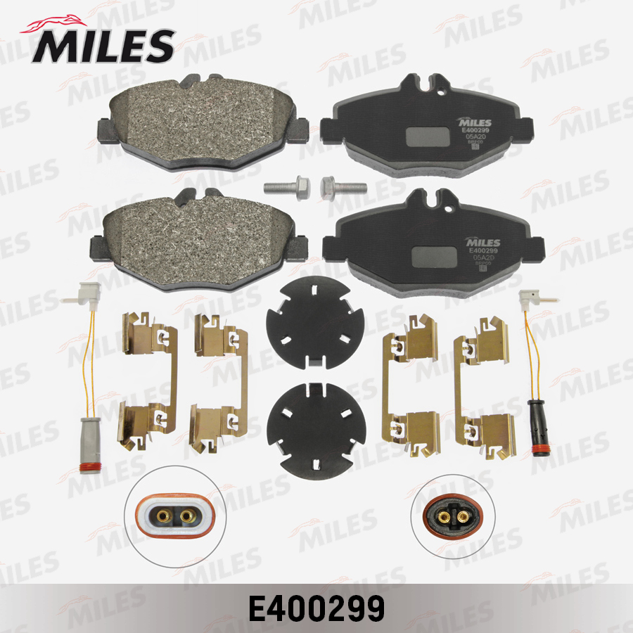 Колодки тормозные MB W211 02- передние Low-metallic Miles