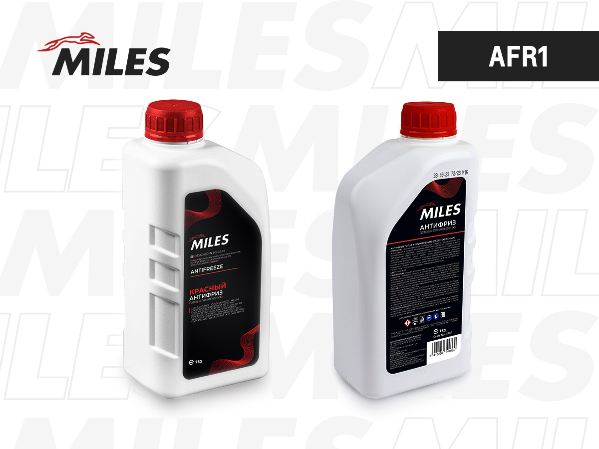 Антифриз MILES красный G12/G12+ готовый 1 кг