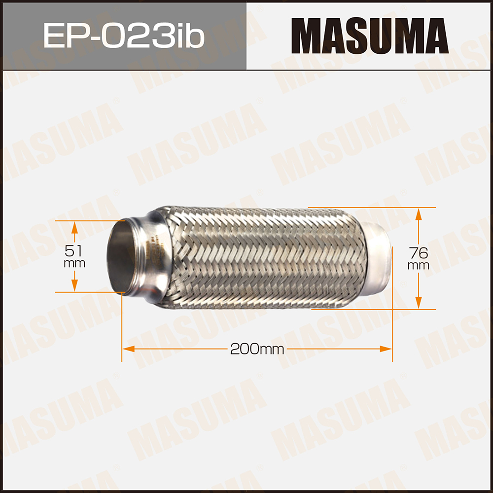 Гофра глушителя 51 x 200 Masuma усиленная EP023ib
