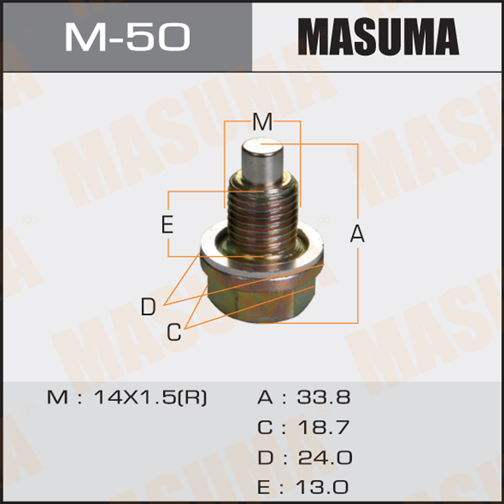 Болт слива масла М14x1,5 с магнитом Hyundai; Kia; Mazda; Suzuki Masuma