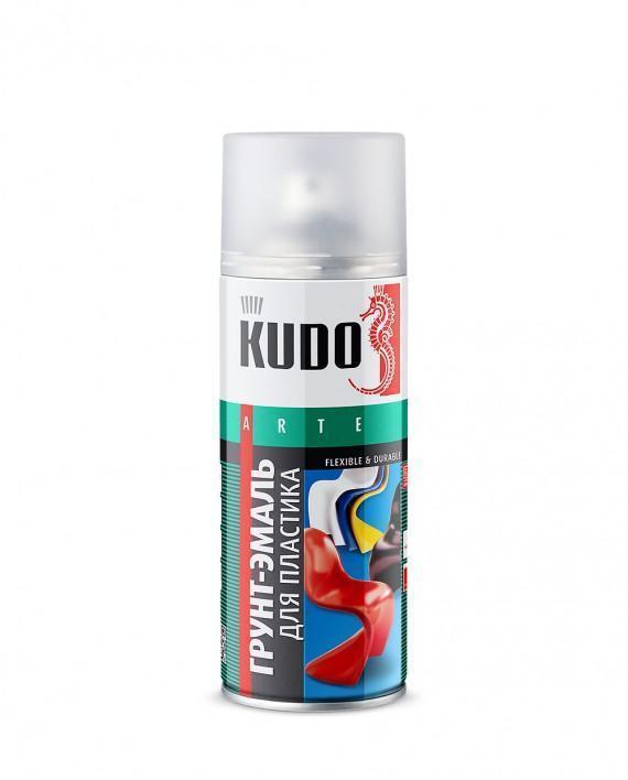 Грунт - эмаль для пластика Kudo белый аэрозоль 520 мл KU-6003