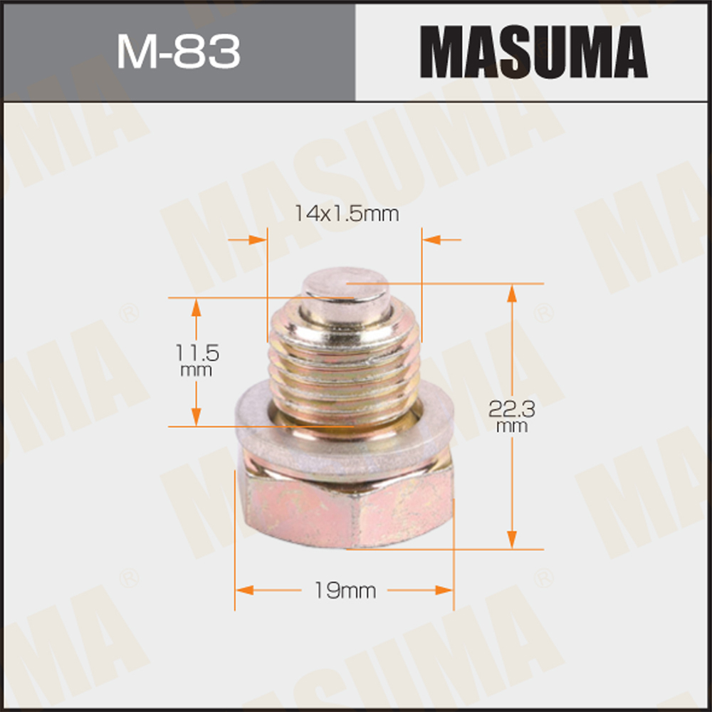 Болт слива масла М14x1,5 с магнитом VAG Masuma